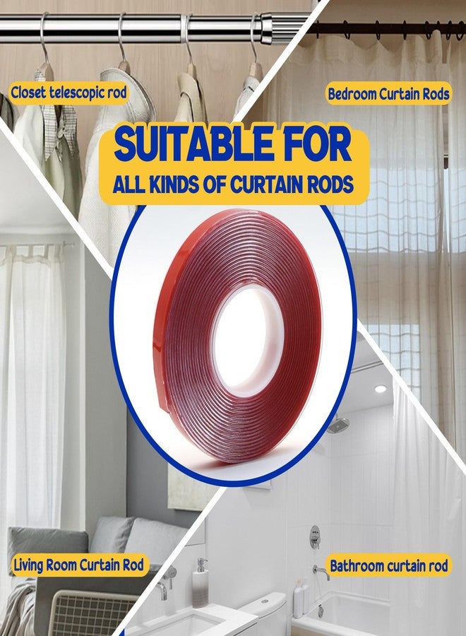 LUTQ 13 Ft Rod Tape - Smooth and Silent Sliding Accessories for Drapery Rings - Hard Surface - Wide - Make Curtains Slide Easier - Image 4